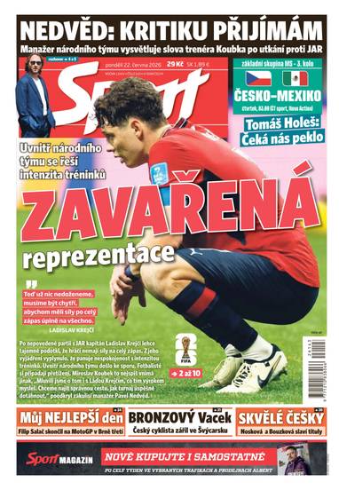 Sport - 22.6.2026 - CZECH NEWS CENTER a. s.