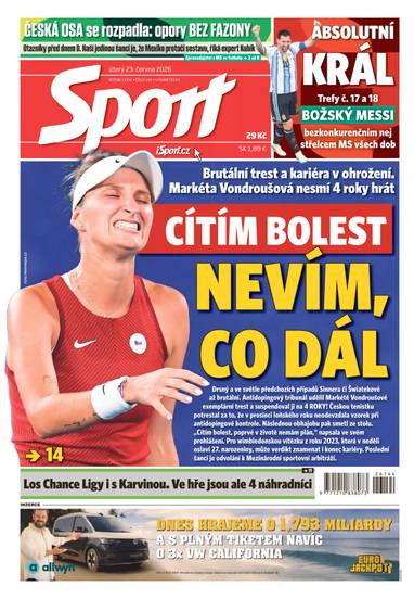 Sport - 23.6.2026 - CZECH NEWS CENTER a. s.