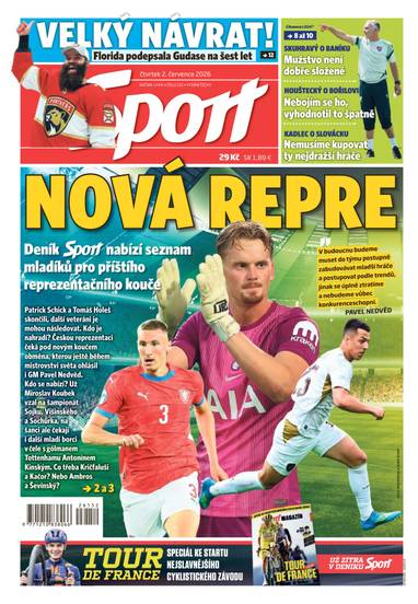 Sport - 2.7.2026 - CZECH NEWS CENTER a. s.