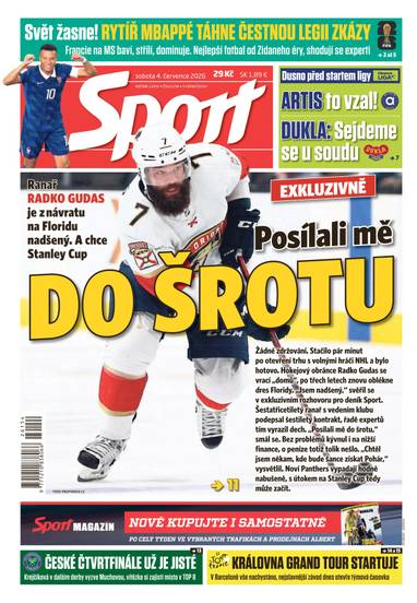 Sport - 4.7.2026 - CZECH NEWS CENTER a. s.