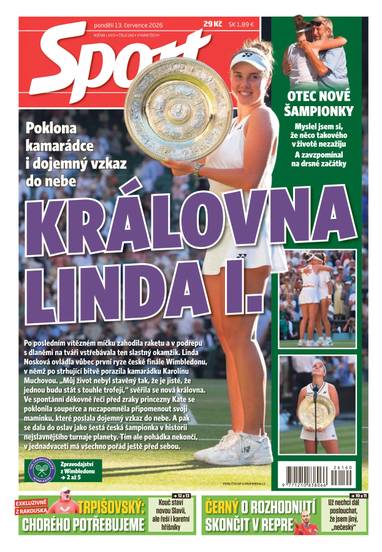 Sport - 13.7.2026 - CZECH NEWS CENTER a. s.