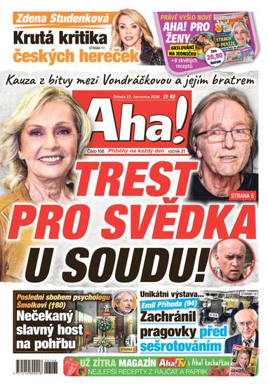 Aha! - 22.7.2026 - CZECH NEWS CENTER a. s.
