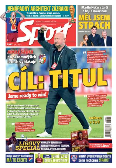 Sport - 22.7.2026 - CZECH NEWS CENTER a. s.
