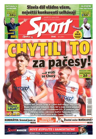 Sport - 10.8.2026 - CZECH NEWS CENTER a. s.