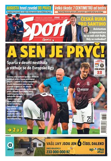Sport - 12.8.2026 - CZECH NEWS CENTER a. s.