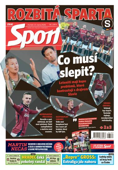 Sport - 13.8.2026 - CZECH NEWS CENTER a. s.