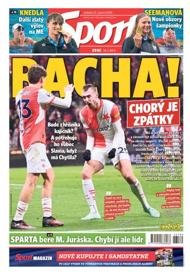 Sport - 15.8.2026 - CZECH NEWS CENTER a. s.