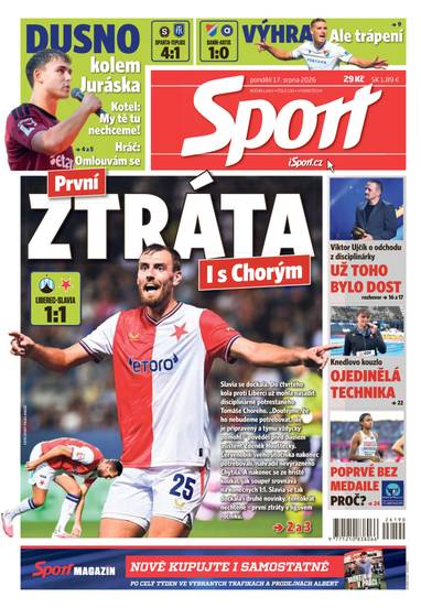 Sport - 17.8.2026 - CZECH NEWS CENTER a. s.