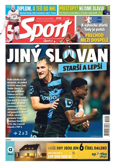 Sport - 19.8.2026 - CZECH NEWS CENTER a. s.