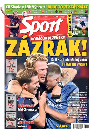 Sport - 28.8.2026 - CZECH NEWS CENTER a. s.