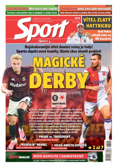 Sport - 29.8.2026 - CZECH NEWS CENTER a. s.