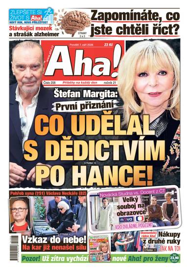 Aha! - 7.9.2026 - CZECH NEWS CENTER a. s.