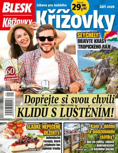 Časopis BLESK KŘÍŽOVKY - 9/2026 - CZECH NEWS CENTER a. s.