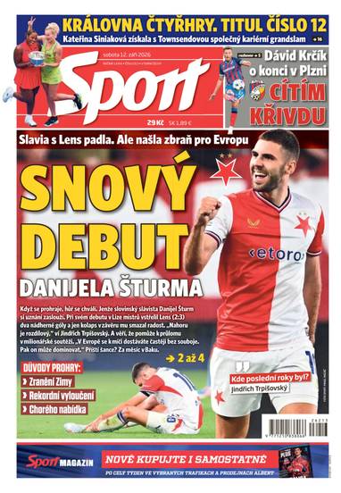 Sport - 12.9.2026 - CZECH NEWS CENTER a. s.