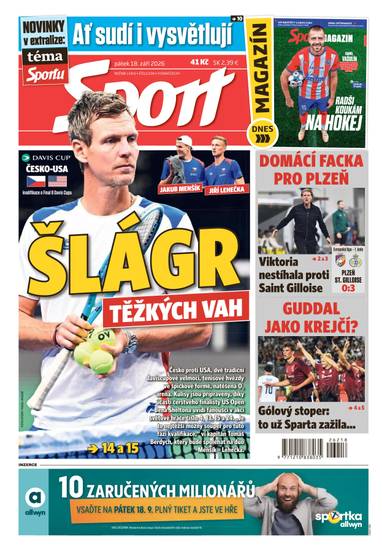 Sport - 18.9.2026 - CZECH NEWS CENTER a. s.
