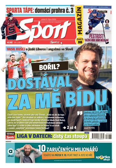 Sport - 9.10.2026 - CZECH NEWS CENTER a. s.