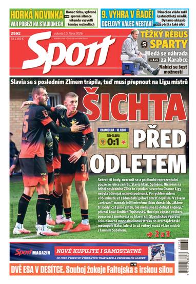 Sport - 10.10.2026 - CZECH NEWS CENTER a. s.
