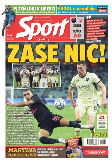 Sport - 14.10.2026 - CZECH NEWS CENTER a. s.
