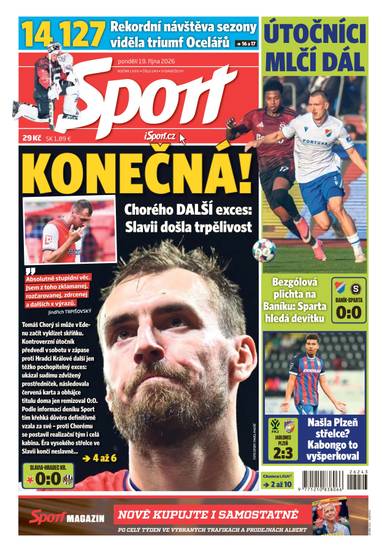 Sport - 19.10.2026 - CZECH NEWS CENTER a. s.