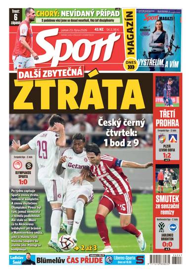 Sport - 23.10.2026 - CZECH NEWS CENTER a. s.