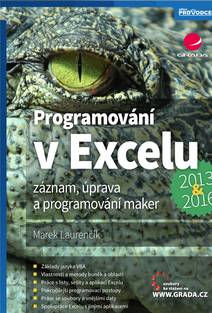 Obálka Programování v Excelu 2013 a 2016