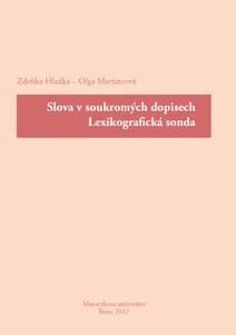 Obálka Slova v soukromých dopisech. Lexikografická sonda