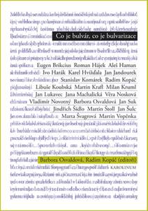 Obálka Co je bulvár, co je bulvarizace