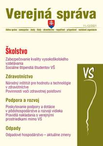 Obálka Verejná správa č. 11-12 / 2021 - Školstvo, odpady, zdravotníctvo
