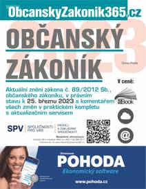 Obálka Občanský zákoník 2023 s komentářem změn