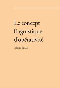 Obálka Le concept linguistique d’opérativité