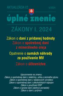 Obálka Aktualizácia I/2 / 2024 - daňové a účtovné zákony