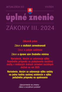 Obálka Aktualizácia III/2 / 2024 - Zákonník práce a zamestnávanie