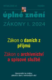 Obálka Aktualizace I/2 / 2024 - o daních z příjmů, o archivnictví a spisové službě