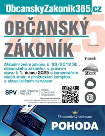 Obálka Občanský zákoník 2025 s úvodním komentářem změn