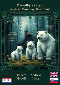 Obálka Poviedky a vety 1, Anglicky, Slovensky, Ilustrované