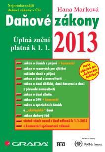 Obálka Daňové zákony 2013