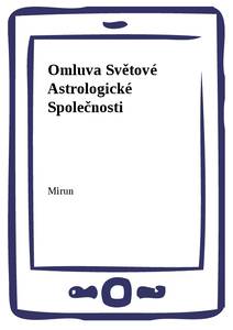 Obálka Omluva Světové Astrologické Společnosti