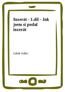 Obálka Inzerát - 1.díl - Jak jsem si podal inzerát