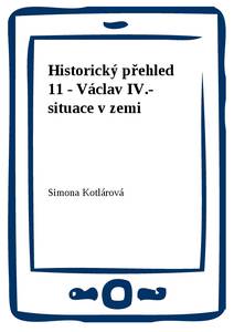Obálka Historický přehled 11 - Václav IV.- situace v zemi