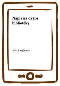 Obálka Nápis na dvéře bibliotéky