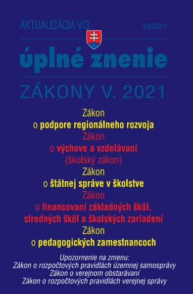 E-kniha Aktualizácia 2021 V/3 - štátna služba - Autor Neuveden
