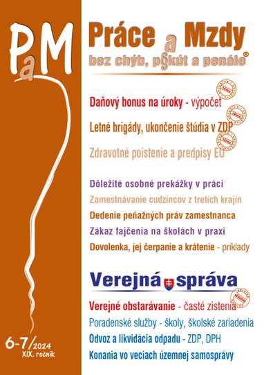 E-kniha Práce a Mzdy bez chýb, pokút a penále č. 6-7 / 2024 - Daňový bonus na úroky - ako vypočítať - Autor Neuveden