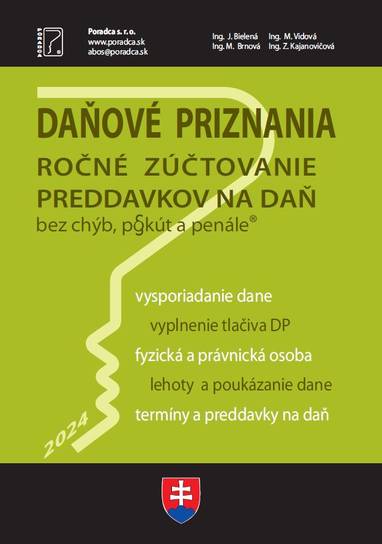 E-kniha Daňové priznanie + vyplnené vzory a tlačivá - Miroslava Brnová, Jana Bielená, Michaela Vidová a Ján Mintál